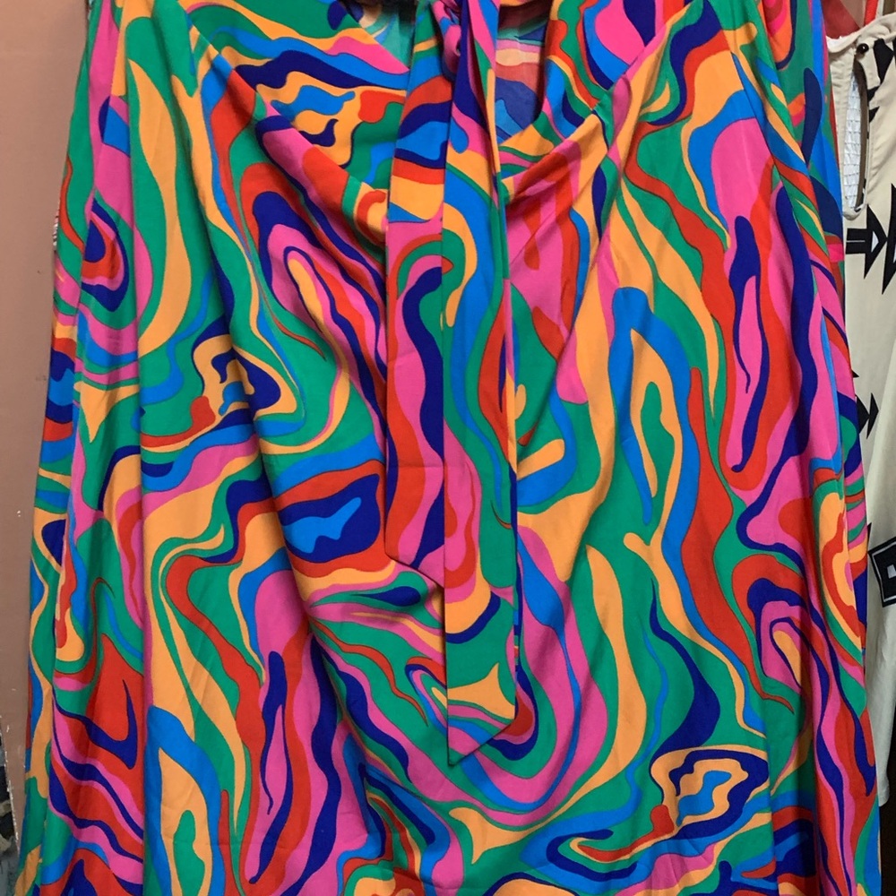 It’s from temu nice colorful skirt set xl never used but never came with tags